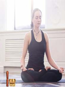 颂钵套装 - 3 英寸手工制作的冥想钵，适用于瑜伽、声音疗愈、脉轮平衡和正念练习 - 包含木槌，无盒子或袋子 - 彩色 - 查看 8