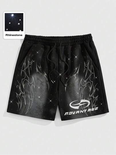 Street Life Shorts décontractés avec imprimé de lettre zèbre pour hommes, convient pour le printemps et l'été