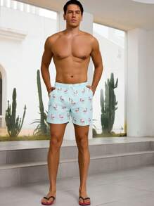CoralVoy Men's Fashion Beach Shorts, Suitable For Summer - Mint Blue - View 4