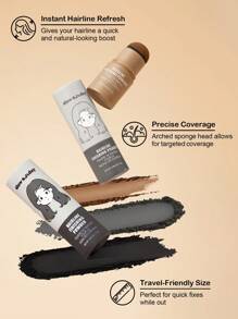 SlowSunday Hairline Finishing Powder, Dark Black, Cover Roots, Fill In Sparse Spots, Multiple Color Options, Suitable For All Hair Types, Perfect For Autumn And Winter Hair Care, Ideal For Holiday, Party, Travel, Outdoor Activity, Y2k Fashion, And Cosplay, Thanksgiving, Christmas, Holiday Gifts