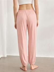 Ocili 休闲低腰粉色抽绳宽松女士家居服裤假日季节 - 粉色 - 查看 2