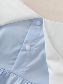 Souflis Souflis Vestido de niña fresco y encantador con decoración de mariposas - Azul - Ver 4