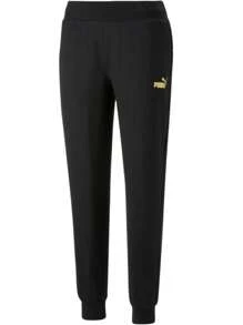 Puma Men's Casual Sports Letter Graphic Slant Pocket Drawstring Pants