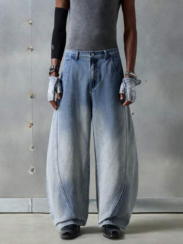 NEON BLANC Herren Loose Fit Jeans im Streetfashion Stil, Schule, Streetwear Stil