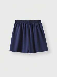 JNSQ Short deportivo informal y holgado con falda para niñas, short deportivo informal y holgado con cintura elástica y estampado divertido de letras para niños