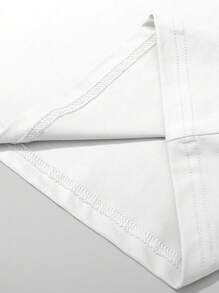 Manfinity RSRT 男士植物与字母印花 T 恤和口袋短裤套装 - 彩色 - 查看 6