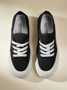 CUCCOO EASI Women's Casual, Comfortable & Simple Canvas Shoes, Versatile & Practical - Black - View 7