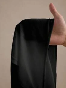 Easify SHEIN Sport Camiseta de manga larga con textura perforada, de atar, casual, deportiva y versátil para todas las estaciones, para mujer