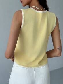 Aloruh كاردجان بسيط ثقيف مستدير بلا أكمام للنساء