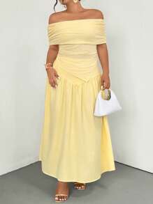 Firerie Neue Große Größen lässige & vielseitige hellgelbe Faux-Leinen ausgestellter Rock, elegant für Sommer, Urlaub, Boho, geeignet für Valentinstag, Konzerte, Aufführungen, Dates, formelle Bankette, Partys, Hochzeiten, sexy, schick, Pendeln, Schulanfang, Urlaub, Strand, romantisch, Büro-Lady, Meerjungfrau-Stil, Geburtstagsparty