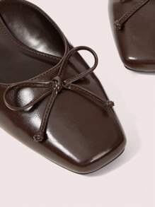 CUCCOO DOLLMOD 女士优雅方头玛丽珍平底鞋 - 棕色 - 查看 7