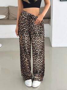 EURMUSE Women's Comfy Pants Leopard Print Casual Street Hot Girl Work Pants, Casual Women S Clothes Women Summer Clothing Woman S Summer Clothes Women Clothing Pants Animal Print Pants Leopard Print Pants - Multicolor - View 3