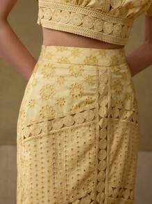 MOTF PREMIUM FUSTĂ CU VOLANĂ ȘI TIVUL GOL - Galben - Vizualizare 2