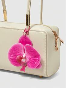 ROMWE Kawaii 1 件波西米亚风格热带花卉和兰花沙滩包吊坠钥匙链 - 彩色 - 查看 1