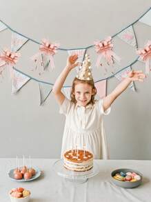 SHEIN 5/10pcs Pink Bowknot Pull Flower Decoration Ribbon For Room Decoration, Wedding Car, And Mirror, Snow Yarn Pull Flower Ribbon For Holidays And Celebrations,Bow Ribbon Gift Packing Flower Bow Knot Party Wedding Car Room Decor - Pink - View 8