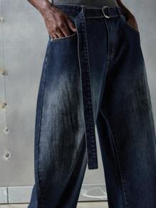 NEON BLANC Men's Street Fashion Woven Denim Jeans, School