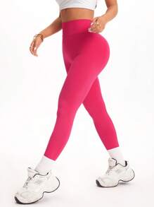 Easithlete 女士纯色高腰无缝健身紧身裤，适合日常健身