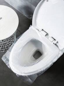 10/20/30/40/50/100 件一次性马桶座套 - 防水防滑塑料套，独立包装，便携式浴室必需品，适合旅行、露营和夏季卫生，散装卫生马桶保护套 - 藍色 - 查看 2