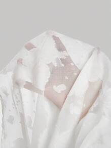 SHEIN MOD 大码女式浪漫露肩白色中长连衣裙、布里奇顿茶会连衣裙、女式白色连衣裙、女式迷你连衣裙、女式婚礼宾客连衣裙、毕业礼服 - 白色 - 查看 8