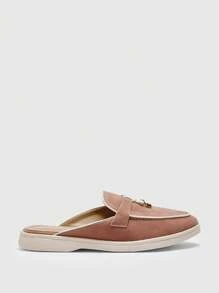 CUCCOO BIZCHIC Women's Casual Metal Decor Flat Slip-On Loafers - Hot Pink - View 9