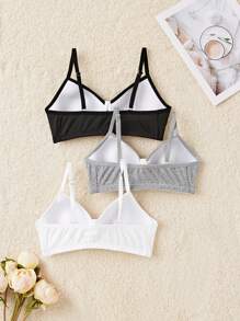 Set de 3 prendas interiores para adolescentes, top con copa fija - Multicolor - Ver 2