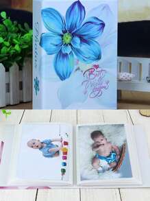 SHEIN 6-Inch 100 Sheet Large Flower Bag Photo Album, Paper Bag Photo Album, Children's Photo Album, Graduation Gift 1pcs - Blue - View 5