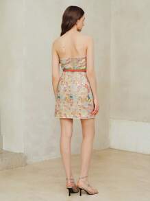 MOTF PREMIUM VÁY NGẮN QUAI ĐEO THẮT LƯNG SEQUIN TƯƠNG PHẢN - Rượu sâm banh - Xem 5