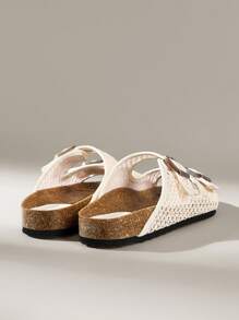 Solecia Women's Fashion Flat Sandals, Summer Beach Holiday Casual Slippers For Christmas - Apricot - View 4