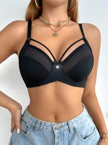 SHEIN 1pc Women's Fashionable Underwire Bra, Suitable For Summer