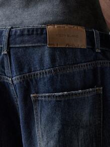 NEON BLANC Men's Street Fashion Woven Denim Jeans, School