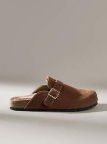 Solecia Women's Simple & Practical Flat Slide Sandals - Brown - View 1