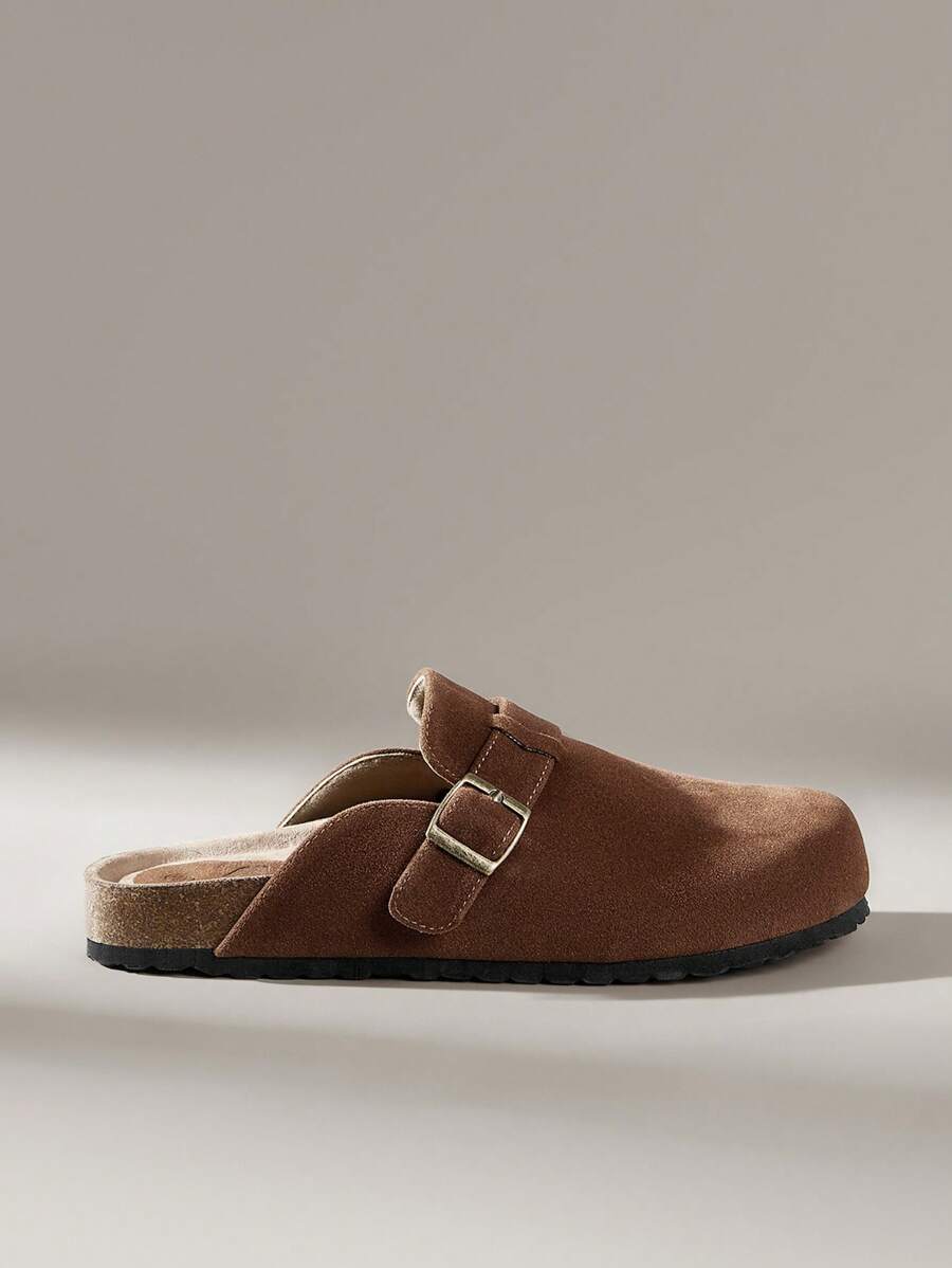 Solecia Women's Simple & Practical Flat Slide Sandals - Brown - View 1