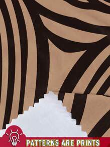 Slaydiva 大码女式抽象线条图案印花连体裤，适合春秋季节，夏季 - 彩色 - 查看 3