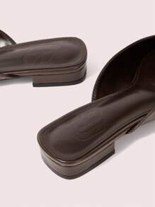 CUCCOO DOLLMOD 女士优雅方头玛丽珍平底鞋 - 棕色 - 查看 8