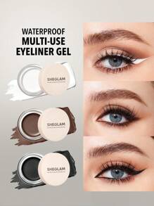 SHEGLAM Intensify Smudge-Proof Eyeliner Gel-Brown 3 Colors Waterproof Long-Lasting Matte Eyeliner Gel Waterproof And Sweat-Proof No Smudge Evenly Pigmented Multi-Use Smooth High Pigment Eye Make Upbrown Eyeliner Henna Brand Beauty Makeup Face Paint Cosmetic For Women Girls Perfect For Fall Winter Ideal For Y2K Fancy Fashion Suitable For Birthday Christmas Present Party Ready Best Color