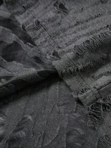 Manfinity EZcore 男士街头风格做旧纹理提花圆领无袖时尚背心 - 深灰色 - 查看 7