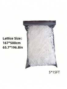 1pc Net Climbing Plant 5*15ft, DIY Plant Holder, Garden Planting Supplies, Garden Flower Plants Supplies Decor, Garden Balcony Gardening Beauty Planting Supplies, Planters & Container Accessories - White - View 2