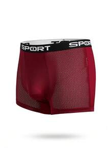 Snug Zone Calzoncillos bóxer transparentes con estampado de letras y bloques de color para hombres, paquete de calzoncillos bóxer de malla, ropa interior para hombres, paquete de calzoncillos bóxer, pantalones cortos de licra - Multicolor - Ver 8
