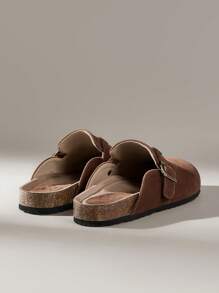 Solecia Women's Simple & Practical Flat Slide Sandals - Brown - View 4