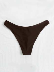 SHEIN Swim Slip bikini di colore unito da donna, costumi da bagno estivi