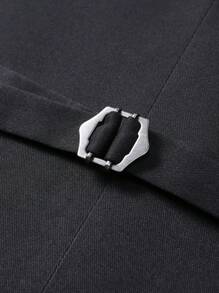 Manfinity Mode Men's Patchwork Color Block Vest, Fashionable For Summer - Black - View 5