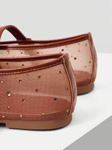 MOTF PREMIUM RHINESTONE DETAIL PU LEATHER FLATS FOR CHRISTMAS - Brown - View 6