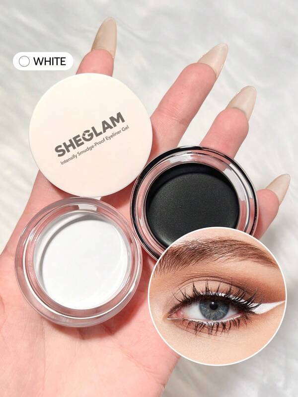 SHEGLAM Delineador En Gel Resistente A Manchas Intensify, Blanco, 3 Colores, Resistente Al Agua, De Larga DuracióN, Mate, Resistente Al Agua Y Al Sudor, No Se Mancha, PigmentacióN Uniforme, Multiusos, Suave, Con Alto Pigmento, Maquillaje De Ojos Para El , Navidad, Delineador De Ojos Blanco Para Invierno Marca Belleza Maquillaje CosméTico Para Mujeres NiñAs Perfecto Para OtoñO Invierno Ideal Para Y2K Elegante Moda Adecuado Para CumpleañOs Navidad Presente Fiesta Listo Mejor Color