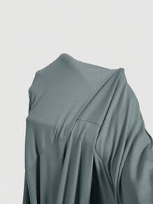 SHEIN MOD Plus Size Light Grey Turtleneck Sleeveless Dress For Women,Fall Long Dresses,Cruise Women Outfits,Elegant Dress,Evening Dress,Fall Women Dresses,Prom Dress,Homecoming Dresses,Beach Women Outfits,Maxi Dress,Vintage Dress - Light Grey - View 5