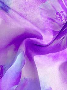 Swim Vcay Conjunto de bikini con top de atar cuello halter y estampado aleatorio, sexy para verano