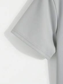 Set de camisetas de manga corta de ajuste holgado de color liso minimalista para niños preadolescentes, estilo colegial informal, cómodo y versátil, tela suave, adecuado para uso diario, escuela, salidas, deportes al aire libre, primavera/verano