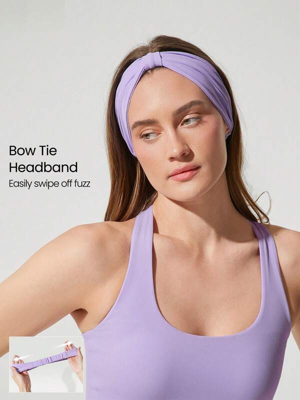 GLOWMODE Flow Knot Smooth Stretchy Front Twist Headband Yoga Pilates Gym Studio Daily Active Wear