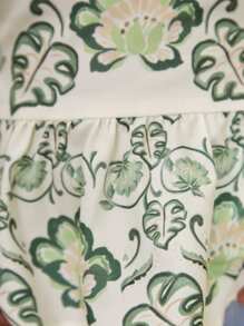 SHEIN Young Girl Ditsy Floral Chiffon Camisole Casual Vacation Tank Top - Green - View 5