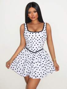 Zolique Rochii de primăvară-vară elegante, sexy, cu buline, imprimate, cu mâneci lungi