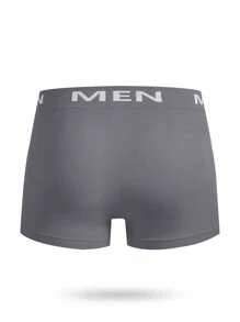 Men's Striped & Letter Print Fashion Boxer Briefs, Suitable For Daily Wear 6 Pcs, - Multicolor - View 12